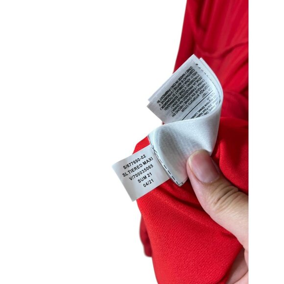 Banana Republic Red Maxi Dress Sleeveless - Picture 8 of 9